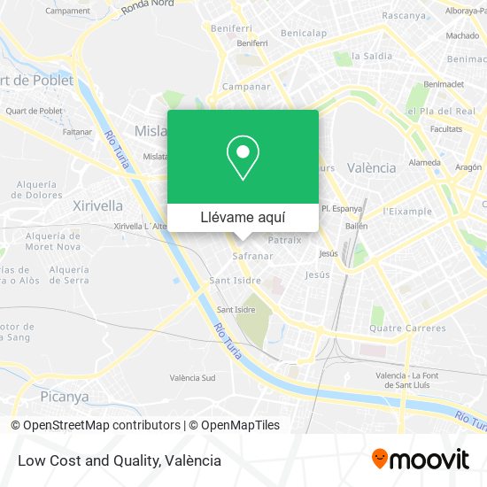 Mapa Low Cost and Quality