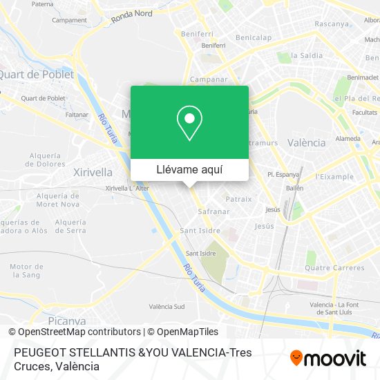 Mapa PEUGEOT STELLANTIS &YOU VALENCIA-Tres Cruces