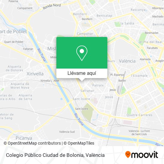 Mapa Colegio Público Ciudad de Bolonia