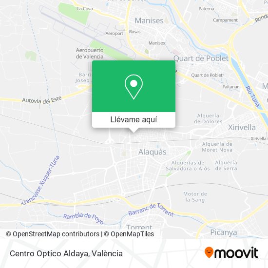 Mapa Centro Optico Aldaya