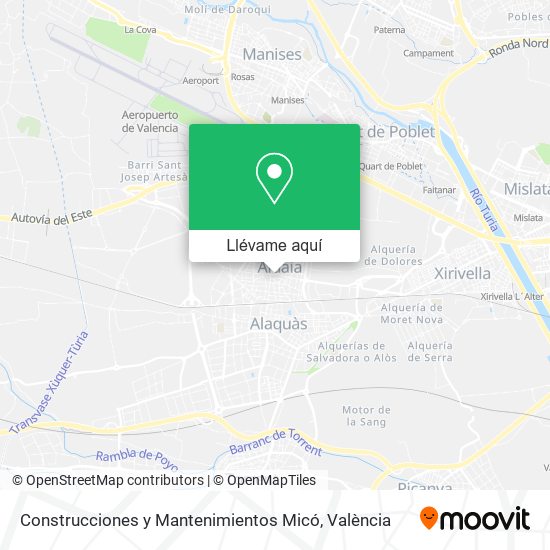 Mapa Construcciones y Mantenimientos Micó