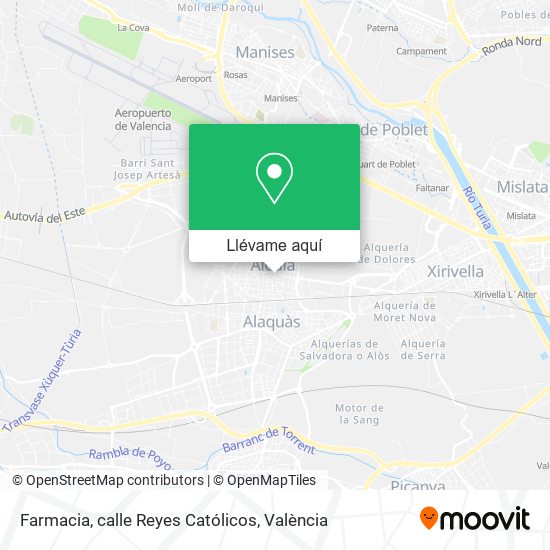 Mapa Farmacia, calle Reyes Católicos