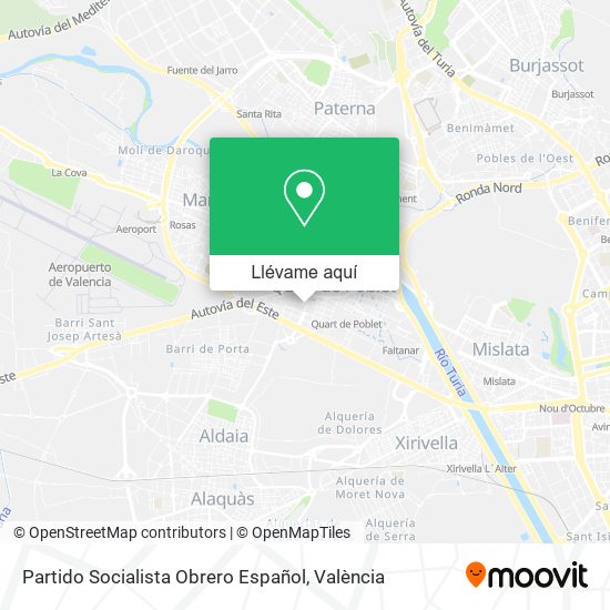 Mapa Partido Socialista Obrero Español