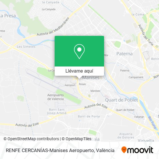 Mapa RENFE CERCANÍAS-Manises Aeropuerto