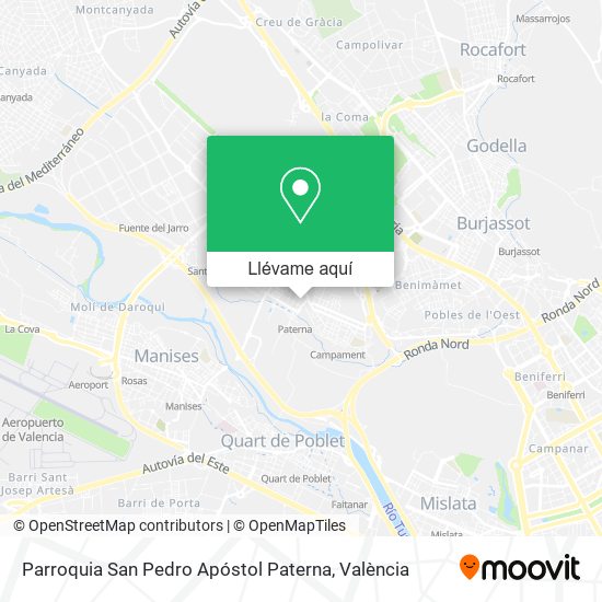 Mapa Parroquia San Pedro Apóstol Paterna