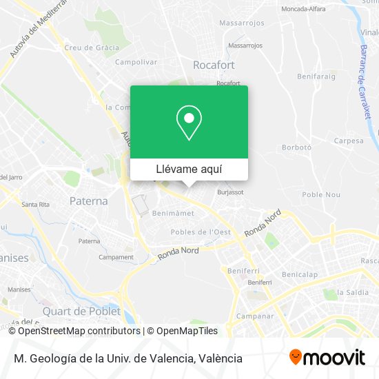 Mapa M. Geología de la Univ. de Valencia