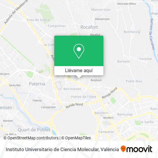 Mapa Instituto Universitario de Ciencia Molecular