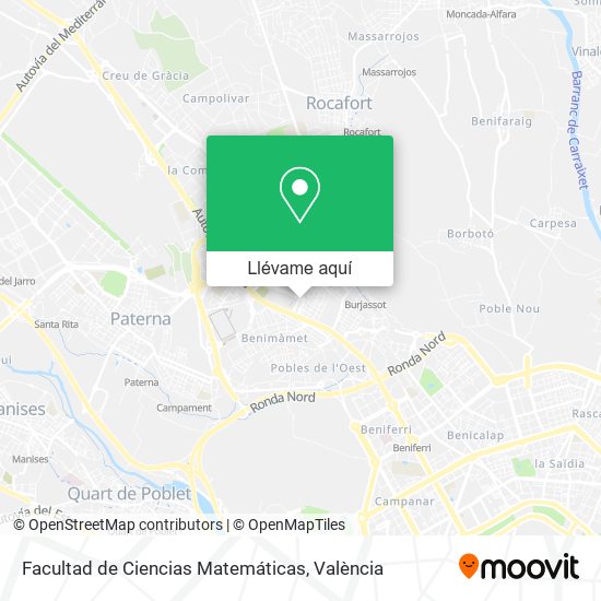 Mapa Facultad de Ciencias Matemáticas