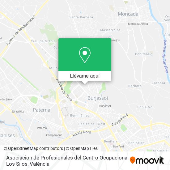 Mapa Asociacion de Profesionales del Centro Ocupacional Los Silos