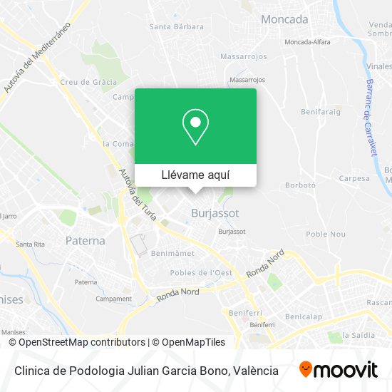 Mapa Clinica de Podologia Julian Garcia Bono