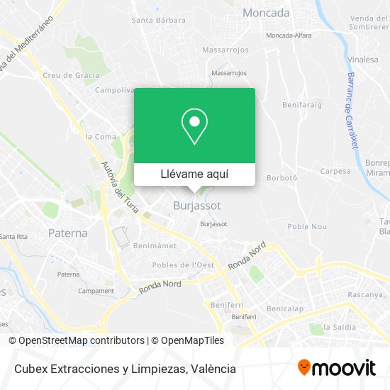 Mapa Cubex Extracciones y Limpiezas