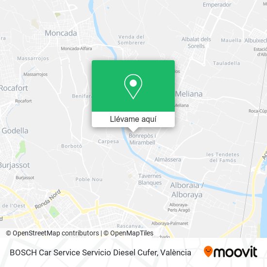 Mapa BOSCH Car Service Servicio Diesel Cufer