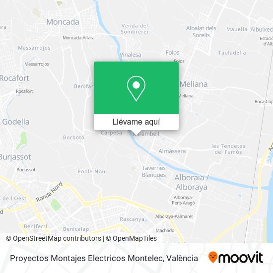 Mapa Proyectos Montajes Electricos Montelec