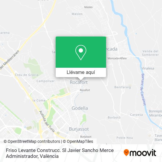 Mapa Friso Levante Construcc. Sl Javier Sancho Merce Administrador