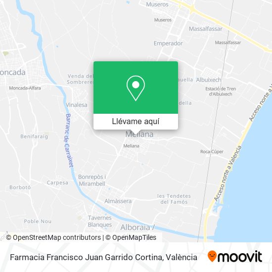 Mapa Farmacia Francisco Juan Garrido Cortina