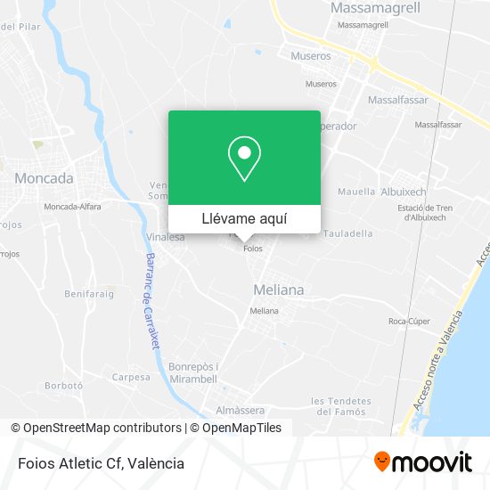 Mapa Foios Atletic Cf