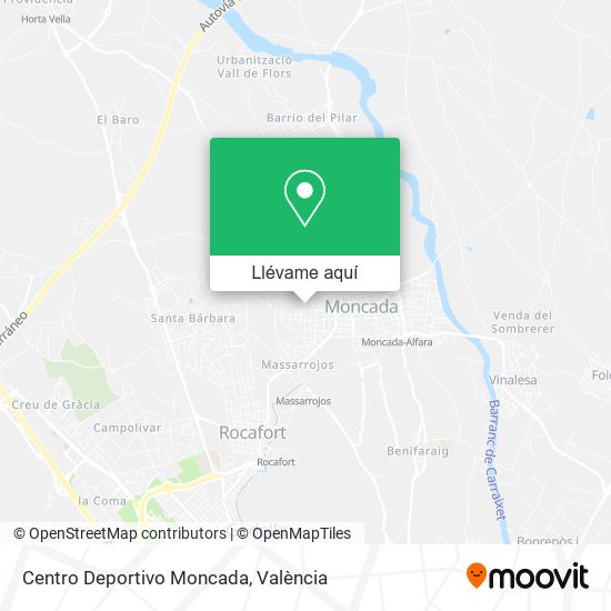 Mapa Centro Deportivo Moncada