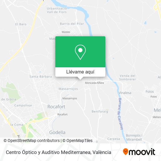 Mapa Centro Óptico y Auditivo Mediterranea