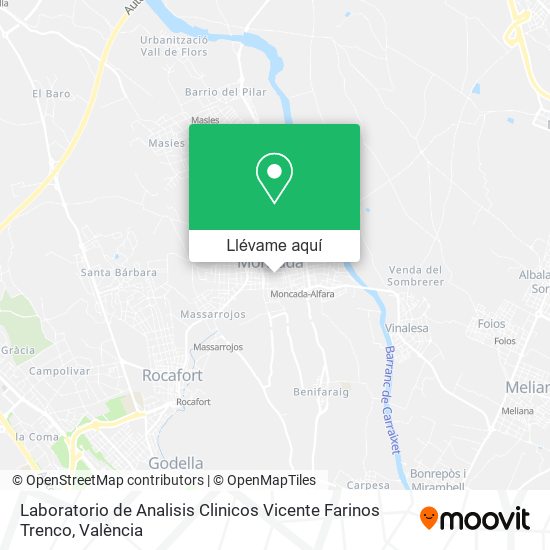 Mapa Laboratorio de Analisis Clinicos Vicente Farinos Trenco