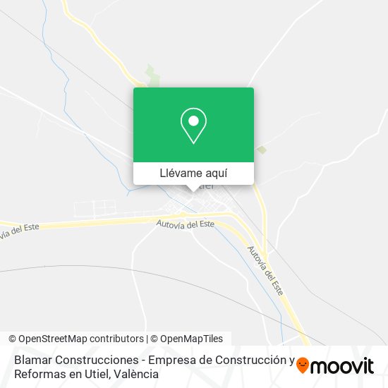 Mapa Blamar Construcciones - Empresa de Construcción y Reformas en Utiel