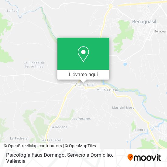 Mapa Psicología Faus Domingo. Servicio a Domicilio