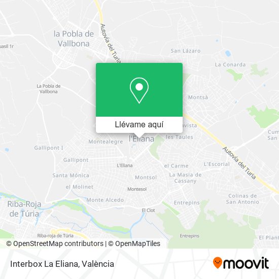 Mapa Interbox La Eliana