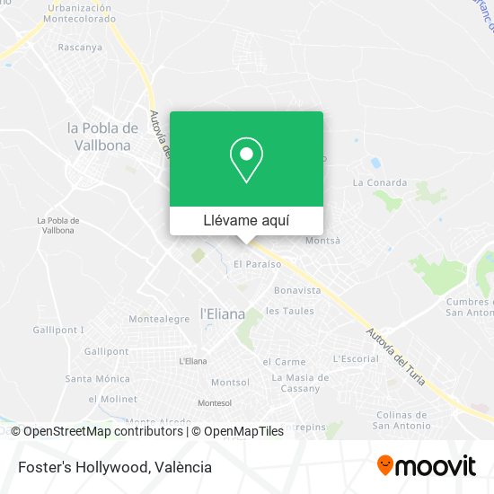 Mapa Foster's Hollywood