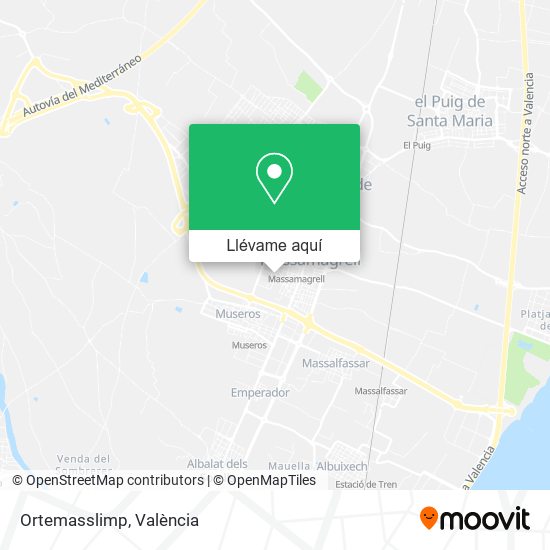 Mapa Ortemasslimp