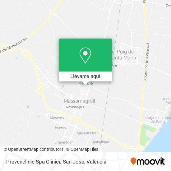 Mapa Prevenclinic Spa Clinica San Jose