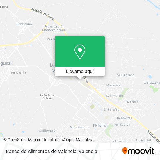 Mapa Banco de Alimentos de Valencia