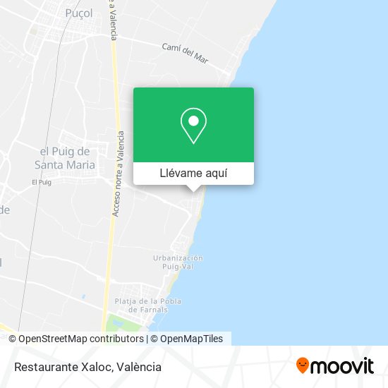 Mapa Restaurante Xaloc
