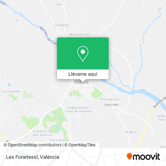 Mapa Les Fonetessl