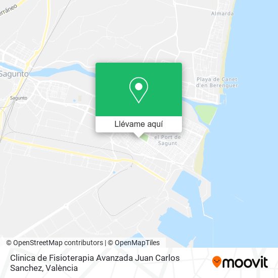 Mapa Clinica de Fisioterapia Avanzada Juan Carlos Sanchez