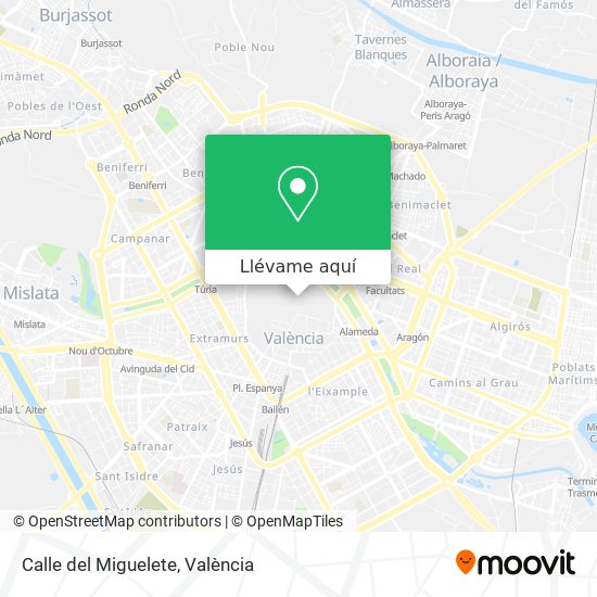 Mapa Calle del Miguelete