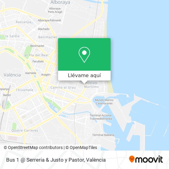 Mapa Bus 1 @ Serreria & Justo y Pastor