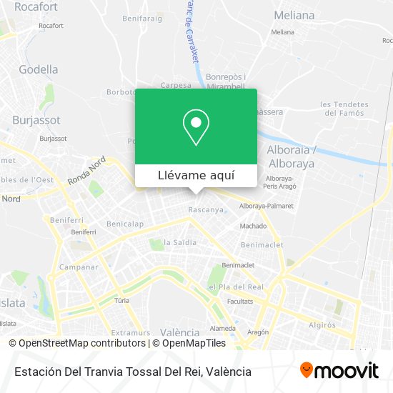 Mapa Estación Del Tranvia Tossal Del Rei
