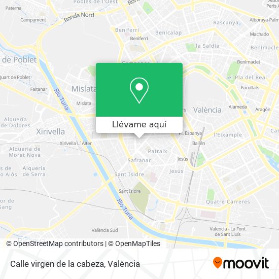 Mapa Calle virgen de la cabeza