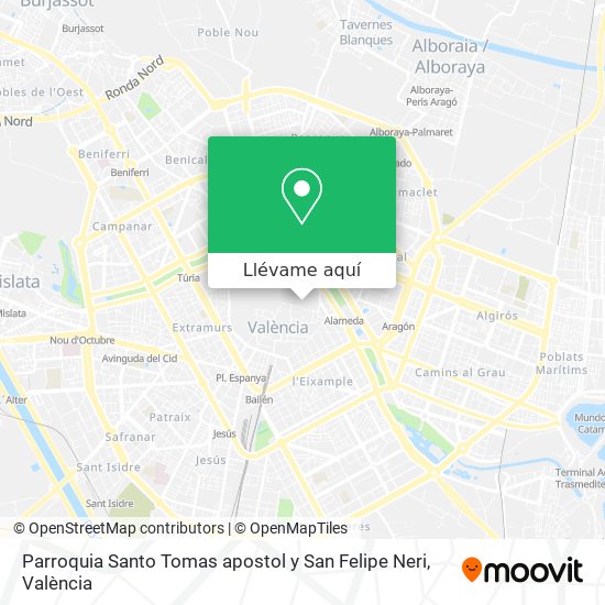 Mapa Parroquia Santo Tomas apostol y San Felipe Neri