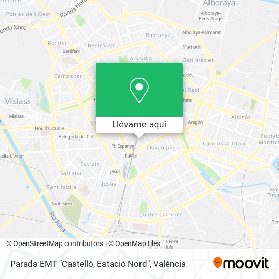 Mapa Parada EMT "Castelló, Estació Nord"