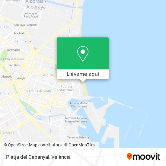 Mapa Platja del Cabanyal