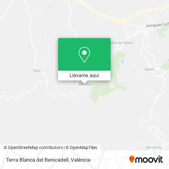 Mapa Terra Blanca del Benicadell