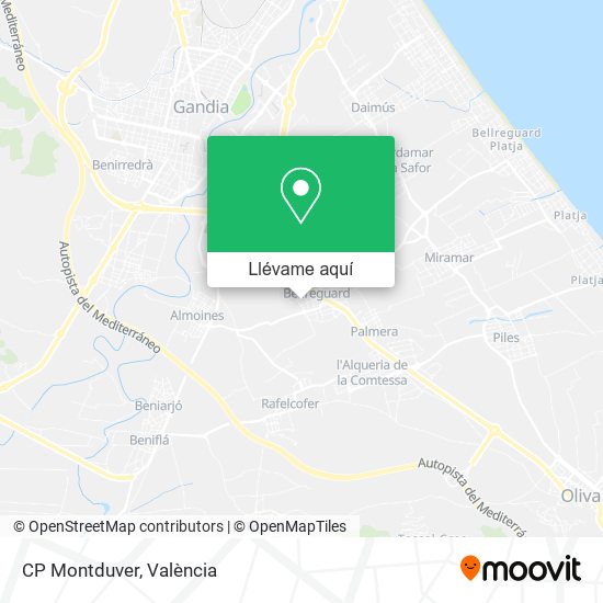 Mapa CP Montduver