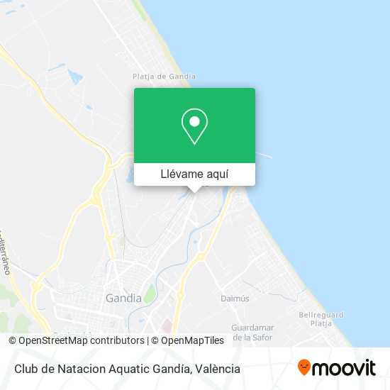 Mapa Club de Natacion Aquatic Gandía