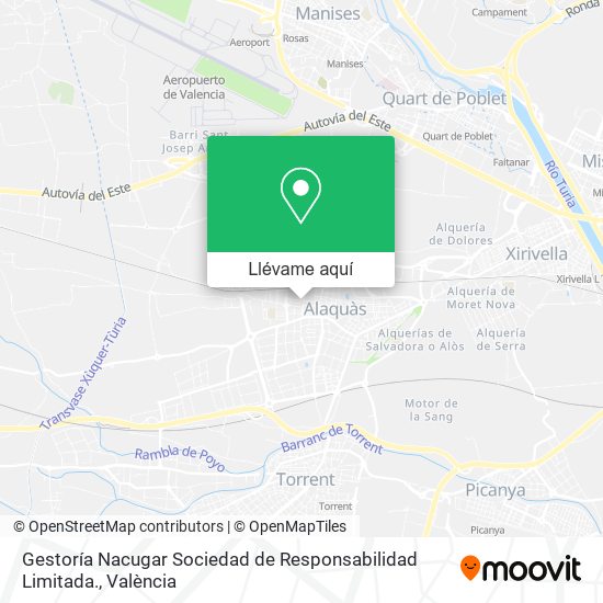 Mapa Gestoría Nacugar Sociedad de Responsabilidad Limitada.