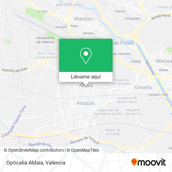 Mapa Opticalia Aldaia