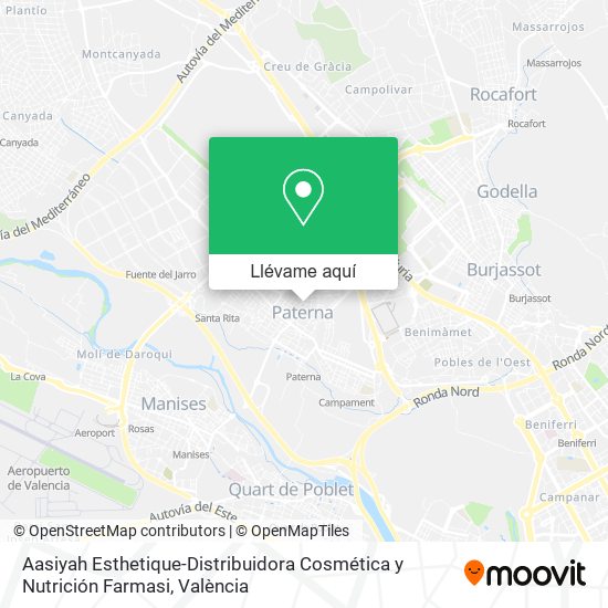 Mapa Aasiyah Esthetique-Distribuidora Cosmética y Nutrición Farmasi