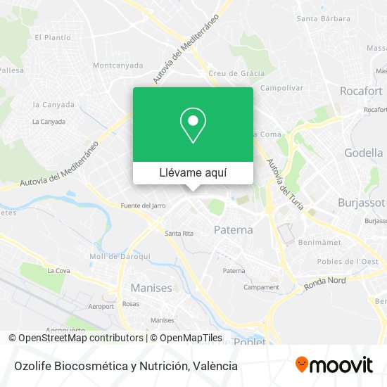 Mapa Ozolife Biocosmética y Nutrición