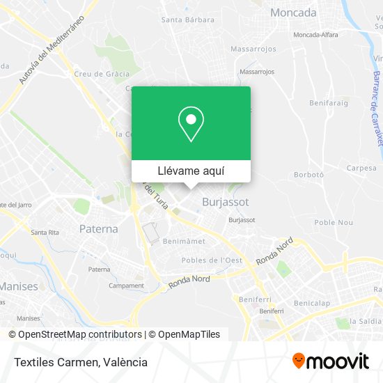 Mapa Textiles Carmen