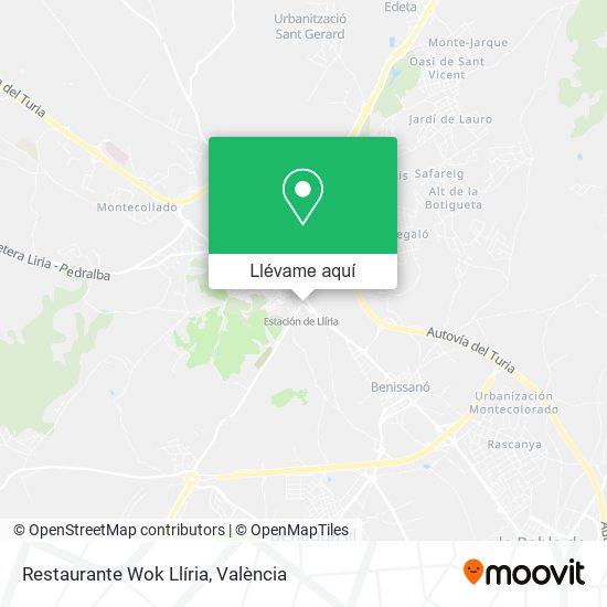 Mapa Restaurante Wok Llíria