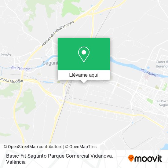 Mapa Basic-Fit Sagunto Parque Comercial Vidanova